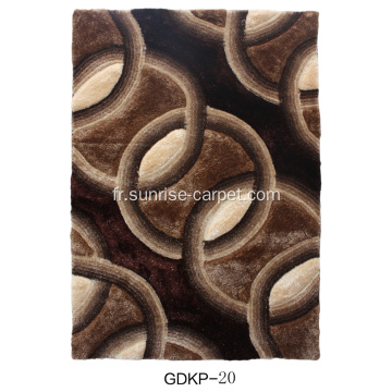 Tapis 100% polyester 3D + 4D shaggy